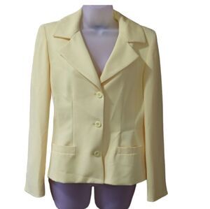 Francess & Rita Pale Yellow Vintage Blazer Jacket Medium
